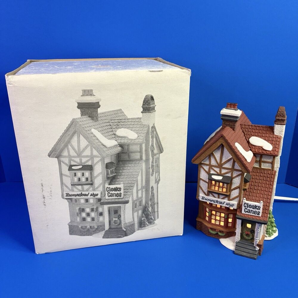 Dept 56 Dickens Village Bumpstead Nye Cloaks & Canes #5808-4 Lighted & Box